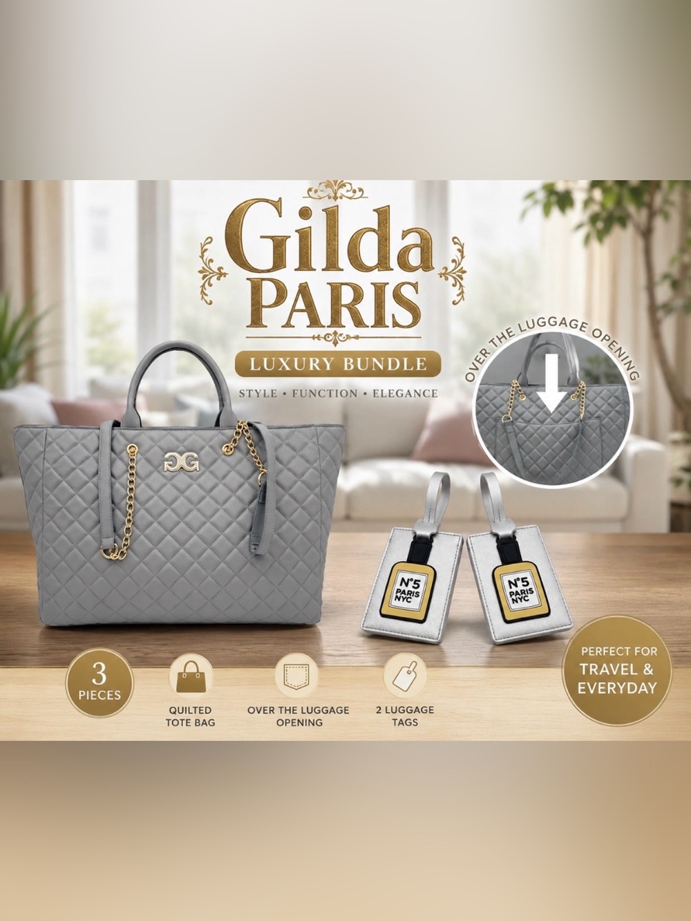 Gilda Paris Traveler & Luggage Tags
